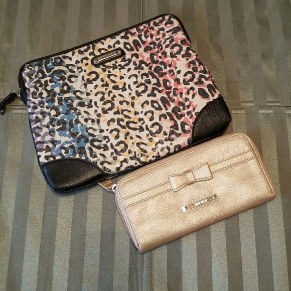 Nine West Handbags - Nine West Bow Wallet and Leopard Zip Pouch